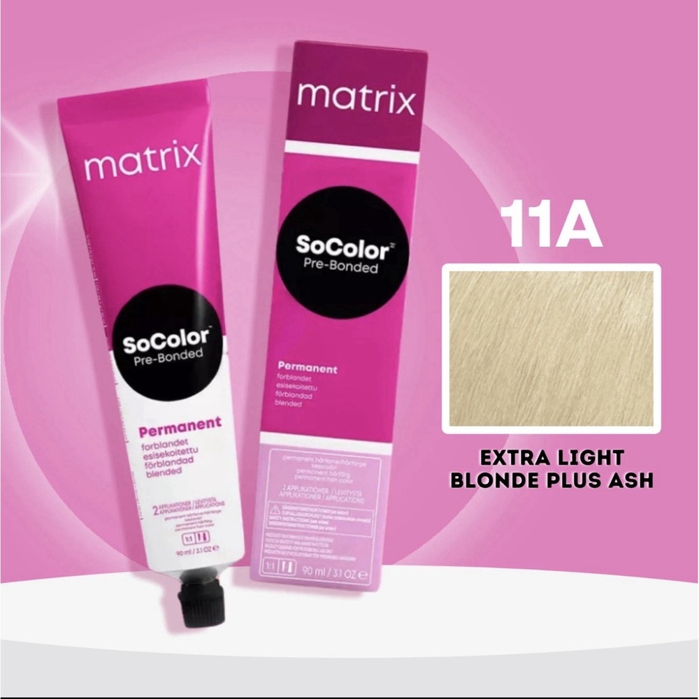 Matrix SoColor Blended Permanant Color 3 oz. 11A Extra Light Blonde +Ash Blonde